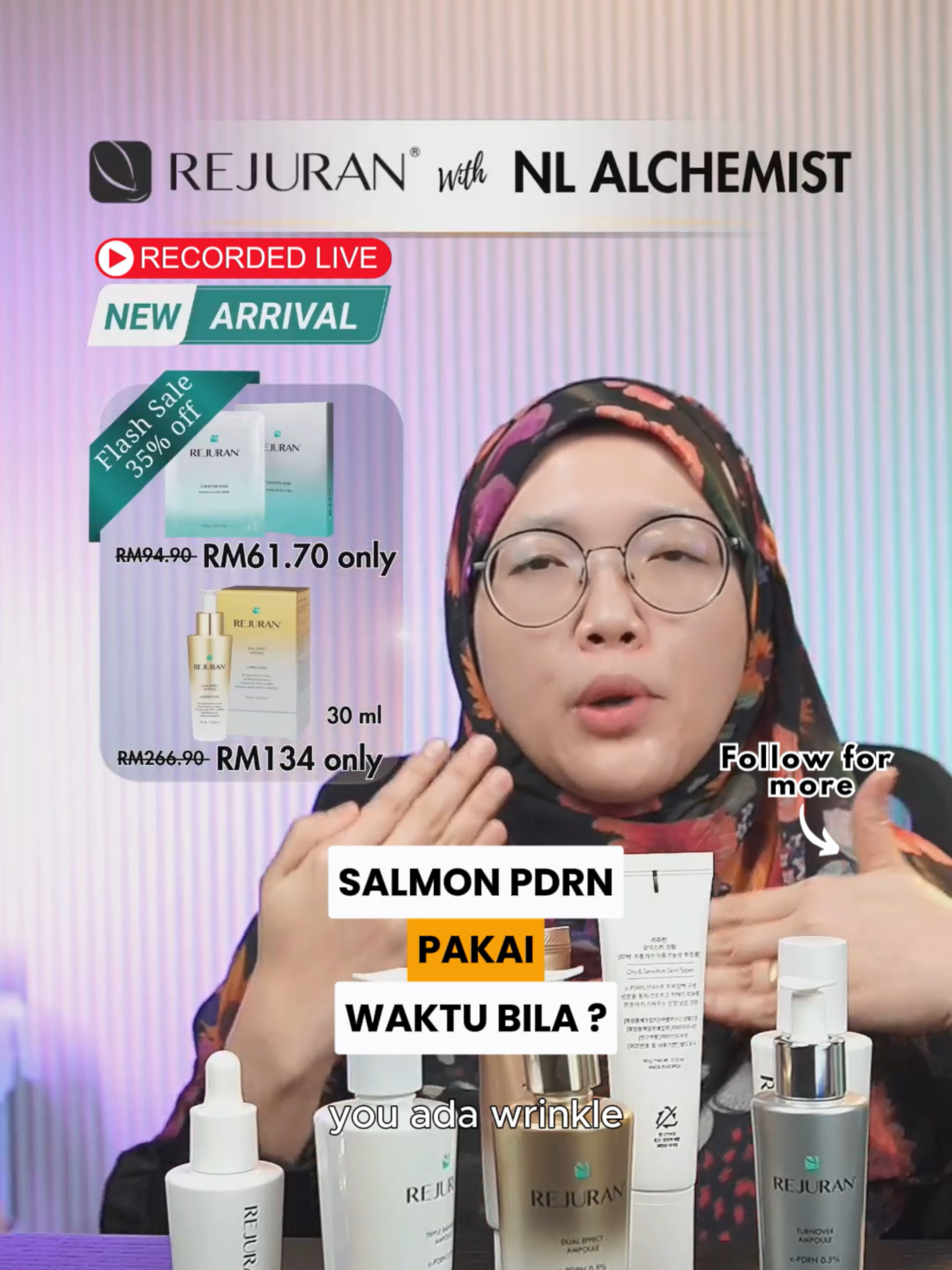 The power of Salmon PDRN. Yang ni dalam bentuk skincare, siapa pernah cuba? #nlalchemist #nlrecommendation #rejuran #salmon