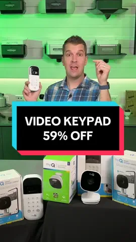 Take advantage of our Smart Garage Video Keypad on sale for 59% OFF! #myq #smarthometechnology #smarthome #techdeals #videodoorbell 