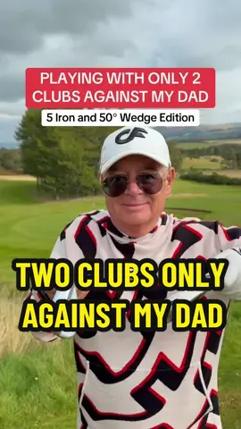 Playing with only two golf clubs against Dad?! #golf #golftiktok #fyp 
