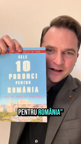 CELE 10 PORUNCI PENTRU ROMÂNIA În ultimii trei ani, am lucrat la “un altfel de proiect de țară”: un proiect care începe cu fiecare român în parte. Este a patra mea carte și prima publicată împreună un prieten drag, care semnează sub pseudonimul Dragoș Baltă. Îi mulțumesc pentru viziune, muncă și răbdare.  În curând, “Cele 10 porunci pentru România” va fi disponibilă în toate librăriile și pe site-ul editurii Litera, acolo unde am publicat anterior “Planul pentru România” și “Planul pentru București”. Mulțumesc echipei Litera pentru toată susținerea și prietenia de peste ani.  Vă țin la curent cu data apariției cărții. Abia aștept să citesc impresii și sugestii, pentru că - la urma urmei - acest decalog al dezvoltării este despre și pentru fiecare dintre noi. E singura cale de a face România bine. Înainte, împreună 🇷🇴