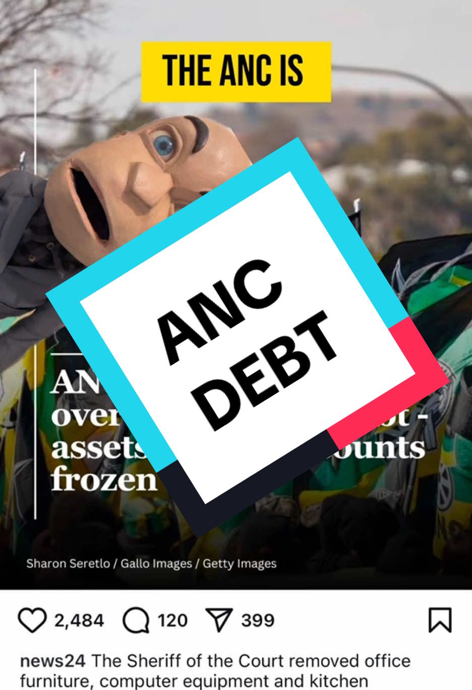 They repossessed the chairs in Luthuli House?! 😂😂😂 #PoliticalSatire #chestermissing #africannationalcongress #southafrica #conradkoch #SAcomedy 