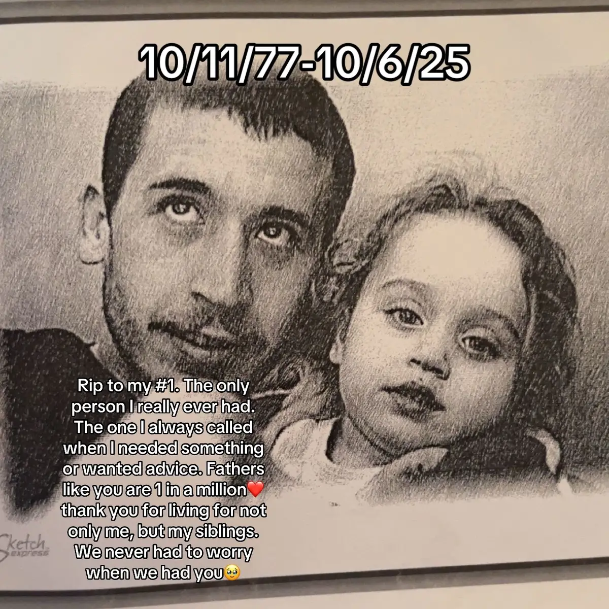 I knew loosing him would literally be the hardest death I ever had to face. I love you dad, I’m so sorry I couldn’t say goodbye properly 😭❤️ I just hope you know a piece of me went with you ❤️ Thank you for loving me unlike anyone else! I will talk about you for the rest of my life 😔❤️ #rip #iloveyou 