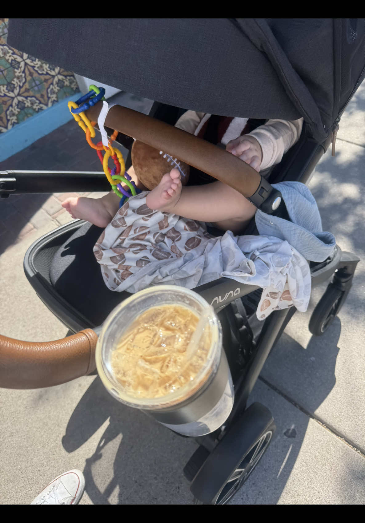 Morning stroll for coffee at a new spot!💛☕️ #gilbetaz #coffeeshop #momwalk #coffeetok 