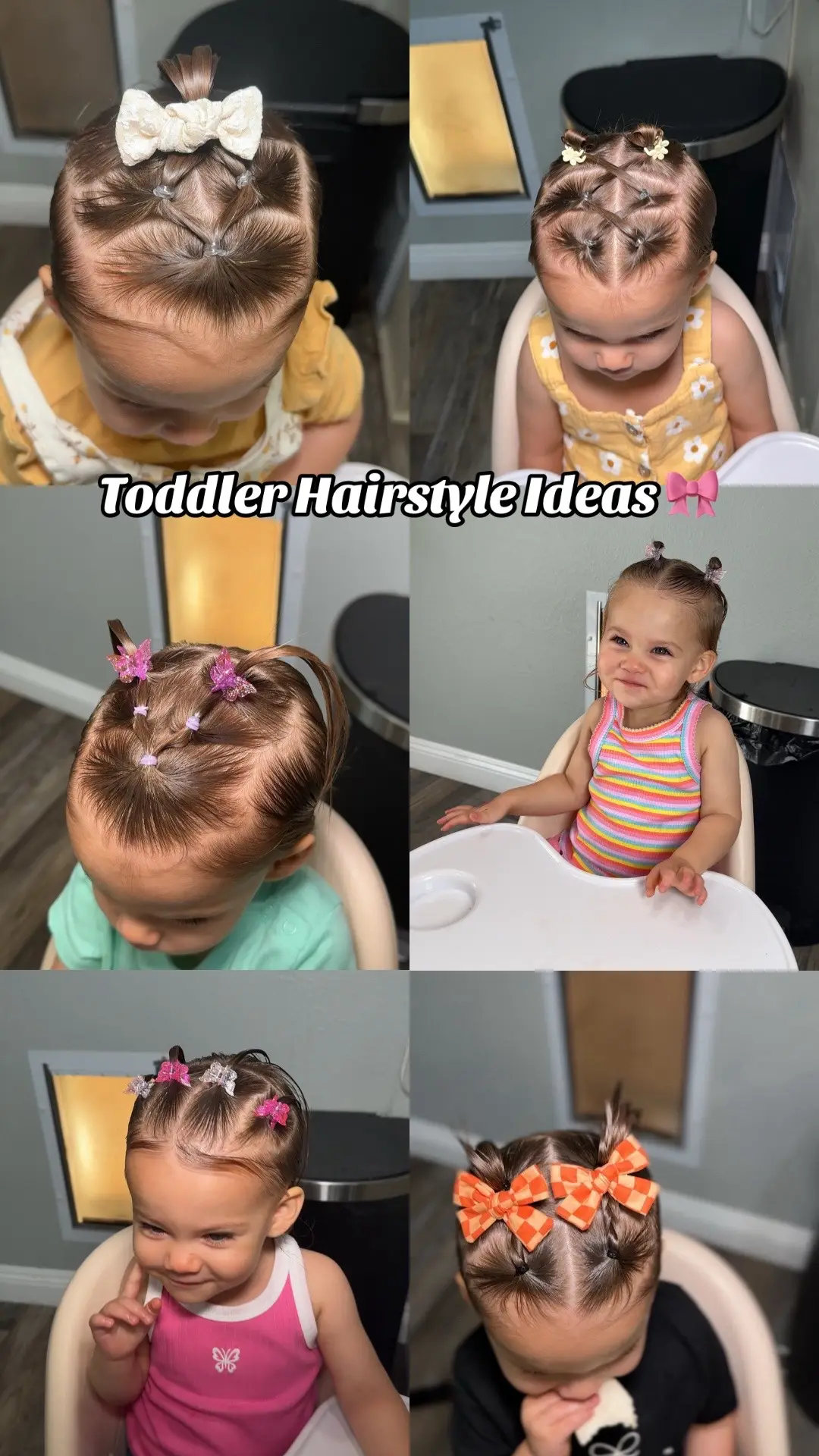 Some of my favorite ways to style my daughter’s hair #toddlerhairstyles #babyhairtutorial #toddlerhair #girlmom #babyhairstyle 