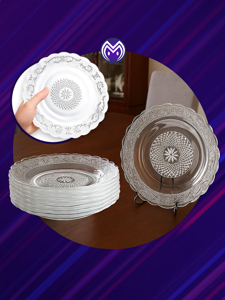 Sofisticação e beleza na sua mesa com o Kit 12 Pratos Egípcios de Vidro! #pratos #prato #kitmesa #kit #pratodevidro #pratosdevidro #cozinha #cozinhapratica #mesa #jantar #almoço #almoco #mesaposta #restaurante #restaurantes #pratoschiques #bar #bares #comer #alimento #alimentos #alimentação #alimentaçãosaudável #achadinho #achadinhos #achadinhosdashopee #produtosdashopee