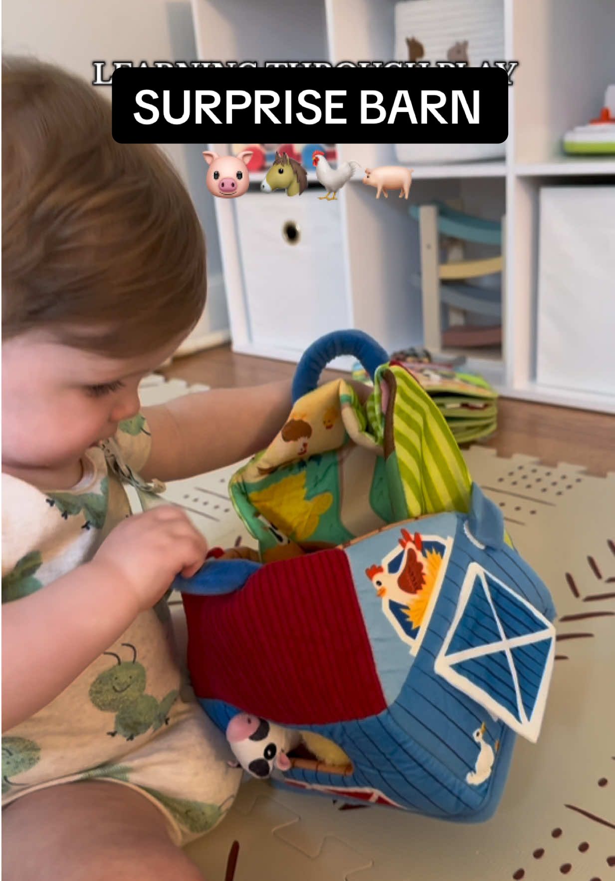 one of our favorite toys!!🐷🐴🐓🐖🐐#learningthroughplay #toddlersoftiktok #toddlertok #farmtoy #farmanimals 