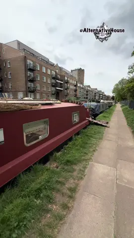 Her Gorgeous Floating Home  #OffGridLiving #TinyHomeOnWater #BoatLife #FloatingHome #widebeamlife 