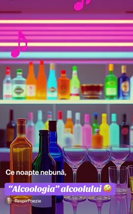 “Alcoologia” Alcoolului😆 Cad stropii de ploaie Ca vorbele grele, Cad lacrimi din ceruri, Cu gust ca de bere. Prin ropotul ploii Visăm toți în paturi, Iar stropii de ploaie Se transformă-n shot-uri. Pe țiglele casei Acum e concert, Iar sufletul râde Și cere… vin fiert. Ce noapte nebună, Cu dor și fior! Mai toarnă-n pahare, Hai, toarnă lichior. Se zguduie pieptul De râs și de bine; Tu toarnă-ți un whiskey… Și-o vodka la mine! Te prinde alcoolul Și te face om, Când deschizi o sticlă Și tragi niste rom. Cum chiar Nea Mărin Exclama “Văleu, muică!”, Mă mir cum paharele Plâng dup-o țuică. Sunt momente când viața Îți pune capac; Tu atunci fii mai tare, Dă-i cu coniac! Îți place salata Și vrei totul eco? Pe tine te-ajută Doar niște Prosecco! Plimbare cu Bachus În aceeași sanie;  Să scoatem și dopul De la o șampanie! Azi testăm alcoolul, Noi nu bem poșircă; Afară de-i frig, Turnăm o palincă. Alcoolu-i util Și să umpli un gol; În cazul acesta, Dă-i cu Aperol. Când ești conștient Că n-ai față de Ritz, A ta consolare-i Paharul cu șpriț. Îți place în cluburi, Guști viața din plin, Mai toarnă și tonic Când servești un gin. Ești bună puicuță, Iubești spaniola, O arzi toată noaptea Pe Bacardi Cola. Îți place Italia, Visezi un castello Când stai pe terasă Și sorbi Limoncello. Te plimbi în Lefkada, Pe șapte poteci, C-ai tras și o dușcă  De Ouzo la greci. Când sufletul cere Un tranchilizant, Tu toarnă mult whisky În energizant. Ai pierdut la crypto Și cu leviere? Nu plânge, înghite Mult whiskey cu miere. Ficatul, sărmanul, Tot strigă la tine: Bea suc de lămâie,  Ulei de măsline… Aceasta-i o glumă, Mai lasă alcoolu’ Să zacă prin baruri, Că nu-ți umple golu’. Mai bine bea apă Și ieși în natură, Decât să fii zilnic  Cu sticla la gură! Era cât pe ce să încep a vă scrie De lacrimi în ploaie… halal poezie! Mai bine să râdem cu ochii de-o șchioapă Și să ne-amintim că azi nu bem doar apă! Când viața îți dă lămâi, tu ia un shot… Versuri: ❤️Iza #respirpoezie  04.01.2025 - 15.01.2025 Muzică realizată cu SunoAI  #lamisto #alcool #petrecere  #justforfun 
