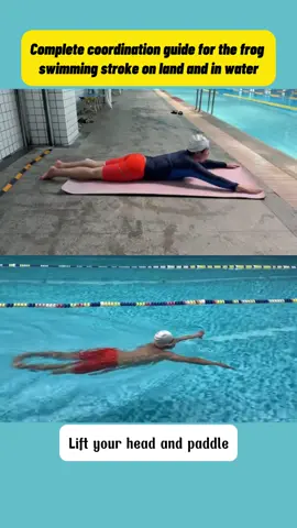 Complete coordination guide for the frog swimming stroke on land and in winter #swim #swimminglessons #tipsswim #swimming 