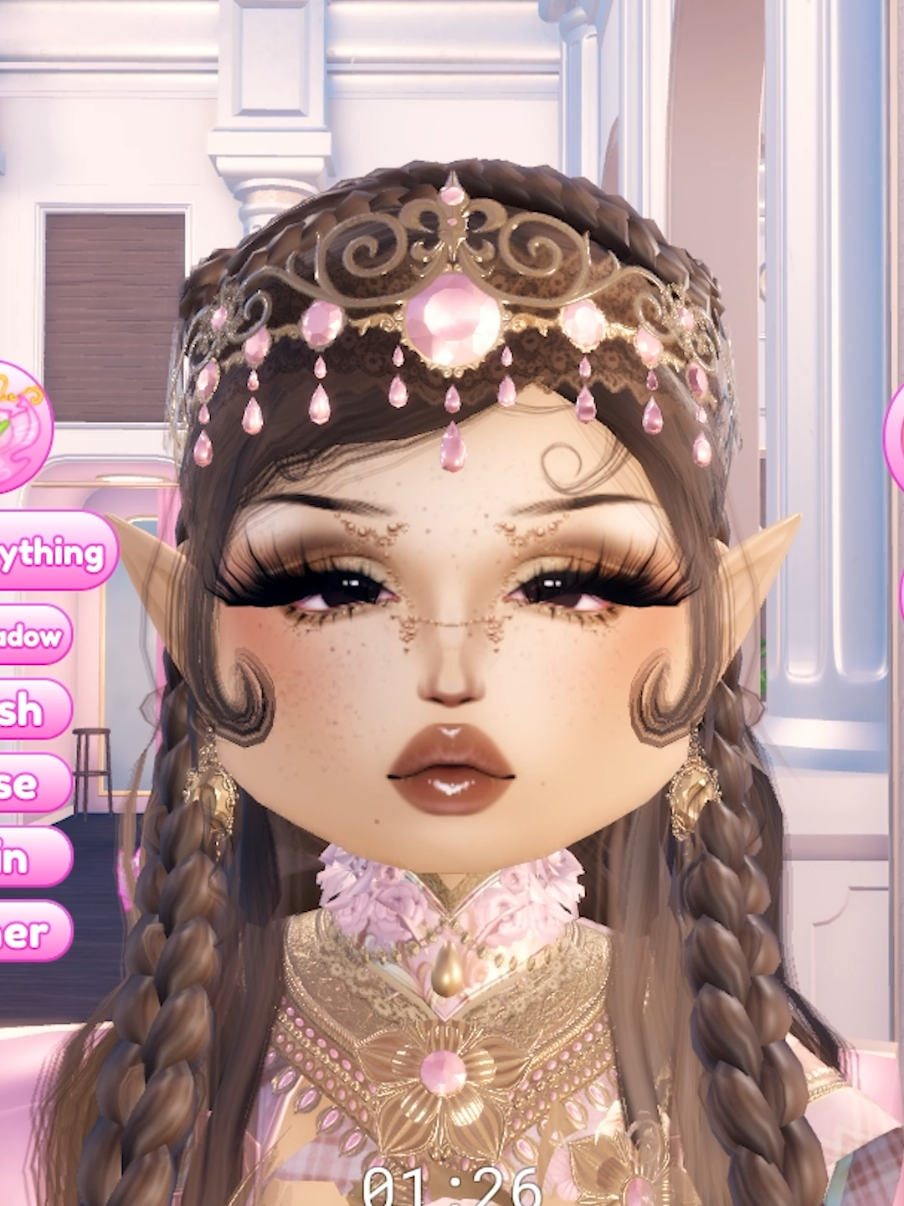 custom makeup tutorial 💖🥰 #dresstoimpress #fyp #roblox #dti #robloxfyp 