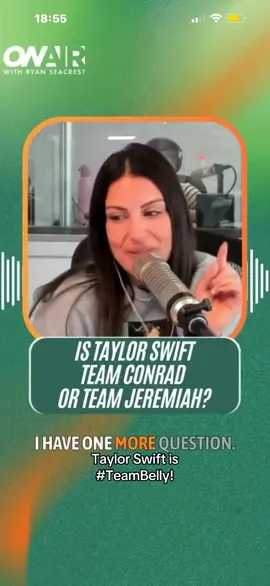 Taylor is Team Belly!! #taylorswift #thelifeofashowgirl #bellyconklin #thesummeriturnedpretty #fyp  @Taylor Swift @Taylor Nation @Ryan Seacrest @Lola Tung @Jenny Han @the summer i turned pretty 