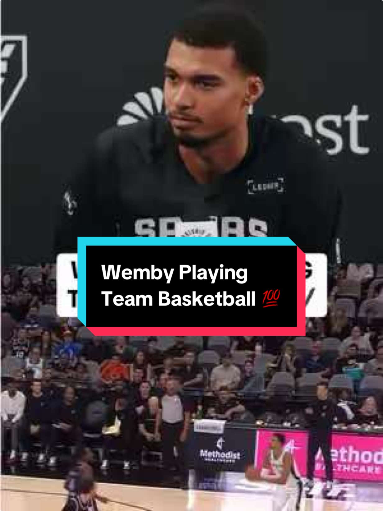 “Maybe I turned down a shot I could make with my eyes closed, but that was to get one of my teammates a shot he could make in his sleep.” 💯 (via @San Antonio Spurs) #NBA #basketball #VictorWembanyama #Wemby #Spurs 