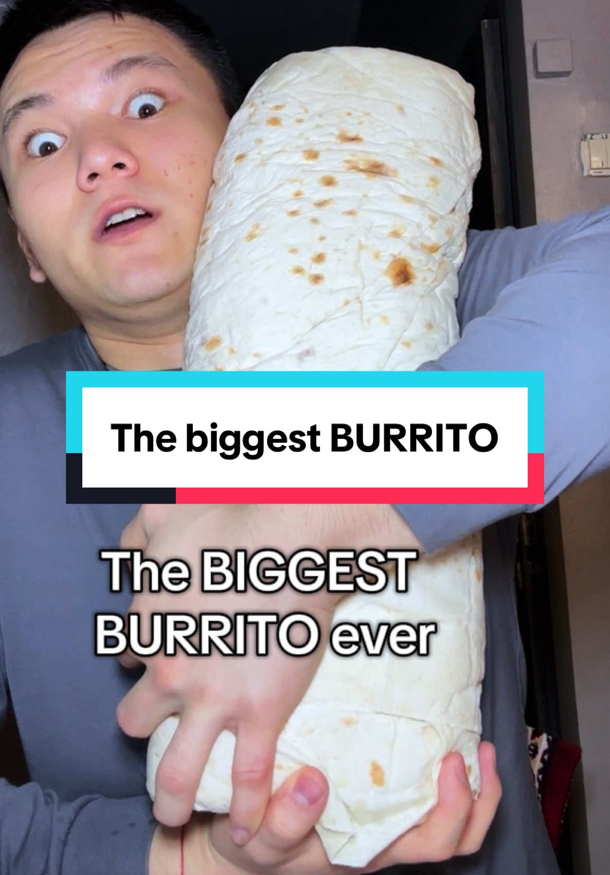 I don’t think Chipotle can do that #burrito #mukbang #giant #lookatthissize