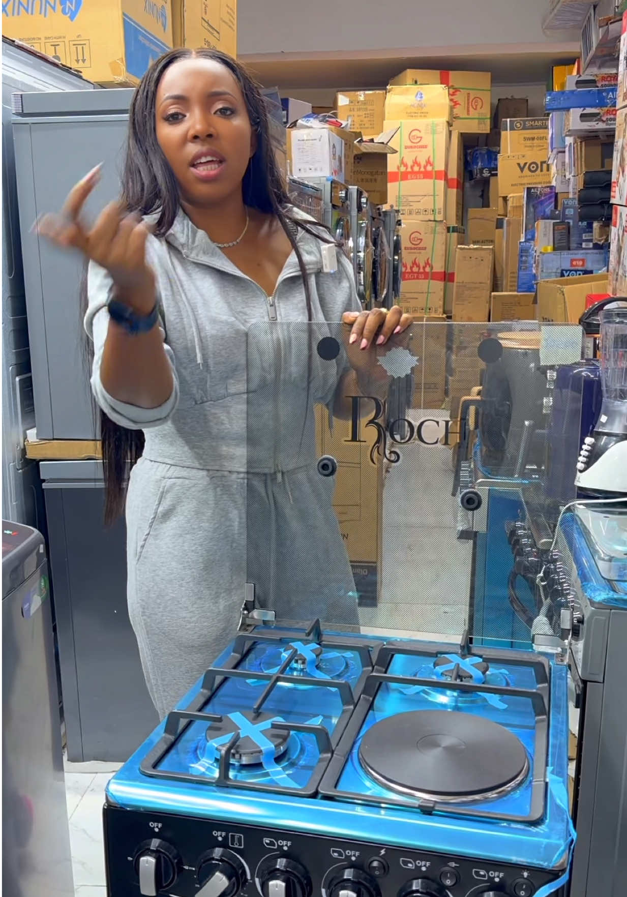 Replying to @🦋Icy vee🦋 our giveaway winner. Visit our superior centre shop and collect your standing cooker for 5,000/- only #standingcooker #kitchenappliances #gascooker #3gas1electriccooker #homeappliances 