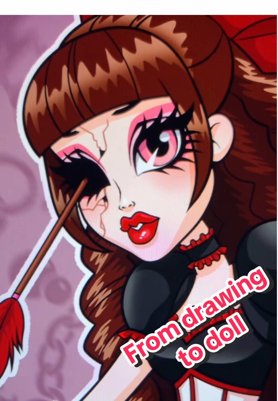 Illustration ➡️ doll 🎀❤️ #monsterhigh #monsterhighdolls #dollcollector #customdoll #commission 