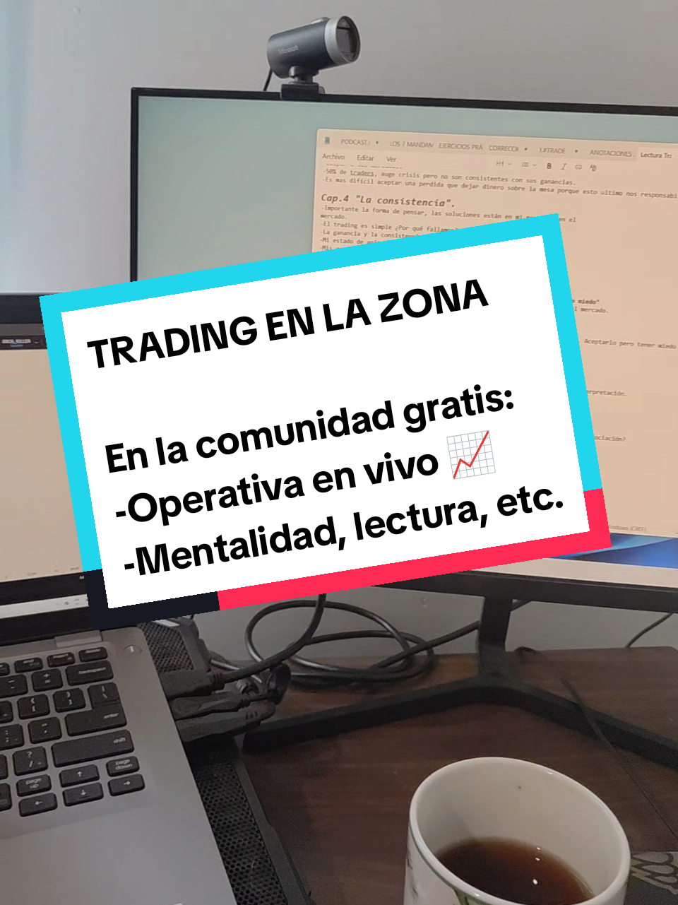 Estudiando el libro Trading en La Zona. Únete a la comunidad gratuita, opera en vivo y rodeate de traders comprometidos. #forex #trading #tradingforex #forextrading #psicotrading 