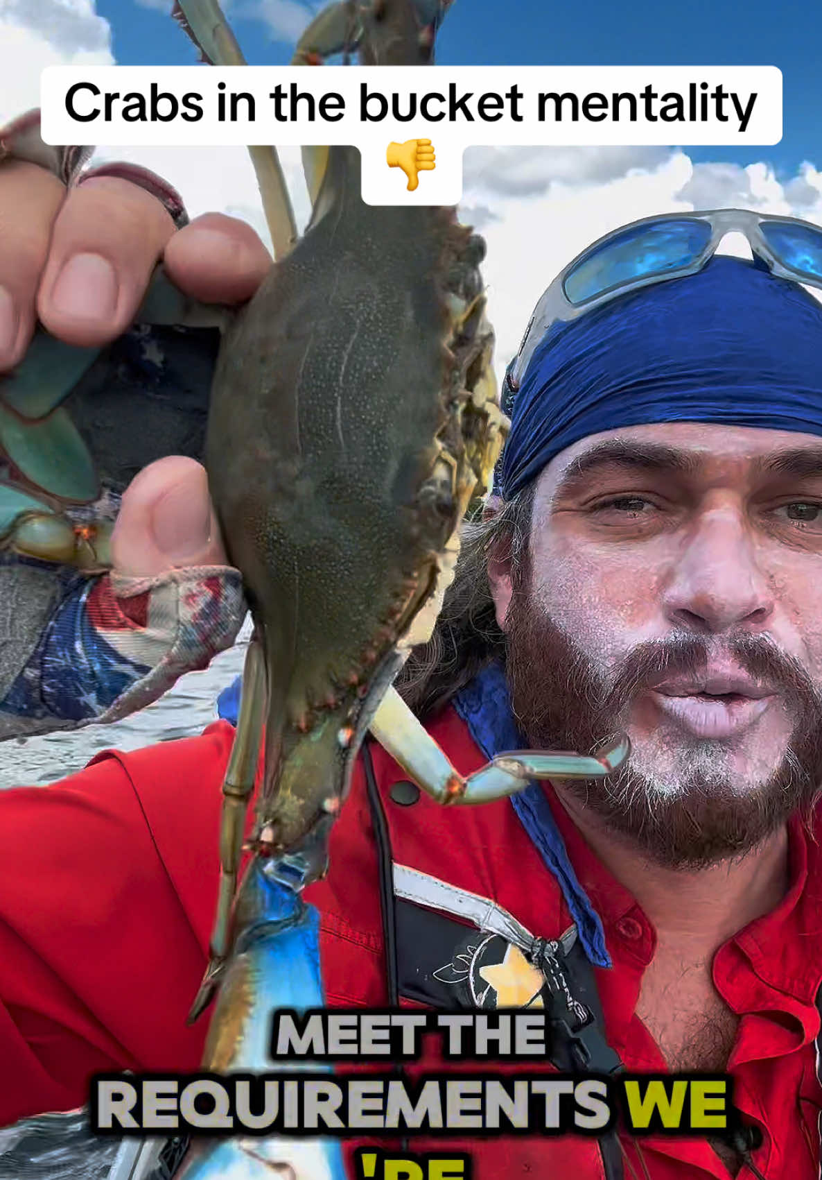 One of the hardest shells to crack is the shell of a known crab.  It is a requirement. #captainerik #meettherequirements #motivation #catchmelive 