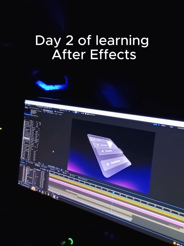 Day 2 of learning After Effects 😁 #aftereffects #adobe #aftereffectsedits #motiondesign #motiongraphics 