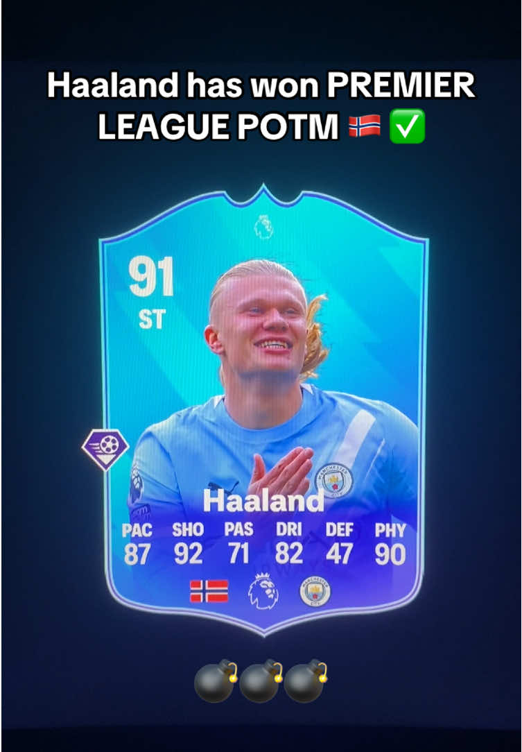 Haaland has won Premier League PLAYER OF THE MONTH 🇳🇴 ✅#eafc26 #fc26 #easportsfc #Haaland #mancity 