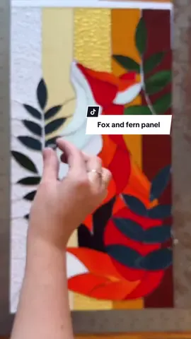 10 hours in on this project so far and I’m so happy with it! Before anyone mentions, the gaps are intentional to create thicker solder lines for the fern stems … I’m hoping I can finish the whole thing for this weekend! #glassart #stainedglass #originalart #glassfox 