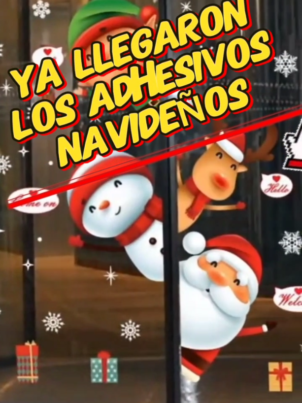 ¿Te falta ese toque navideño? 🚪✨ Olvídate del desorden. Nuestros adhesivos navideños son la forma más fácil, rápida y económica de crear magia. Son reutilizables, perfectos para ventanas, puertas o paredes ¡y se quitan sin dejar residuos! 👉 Comenta 