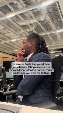 Be honest, how many times have you turned up to your corporate job & wondered if you were the DEI Hire😭 #corporate #finance #ib 