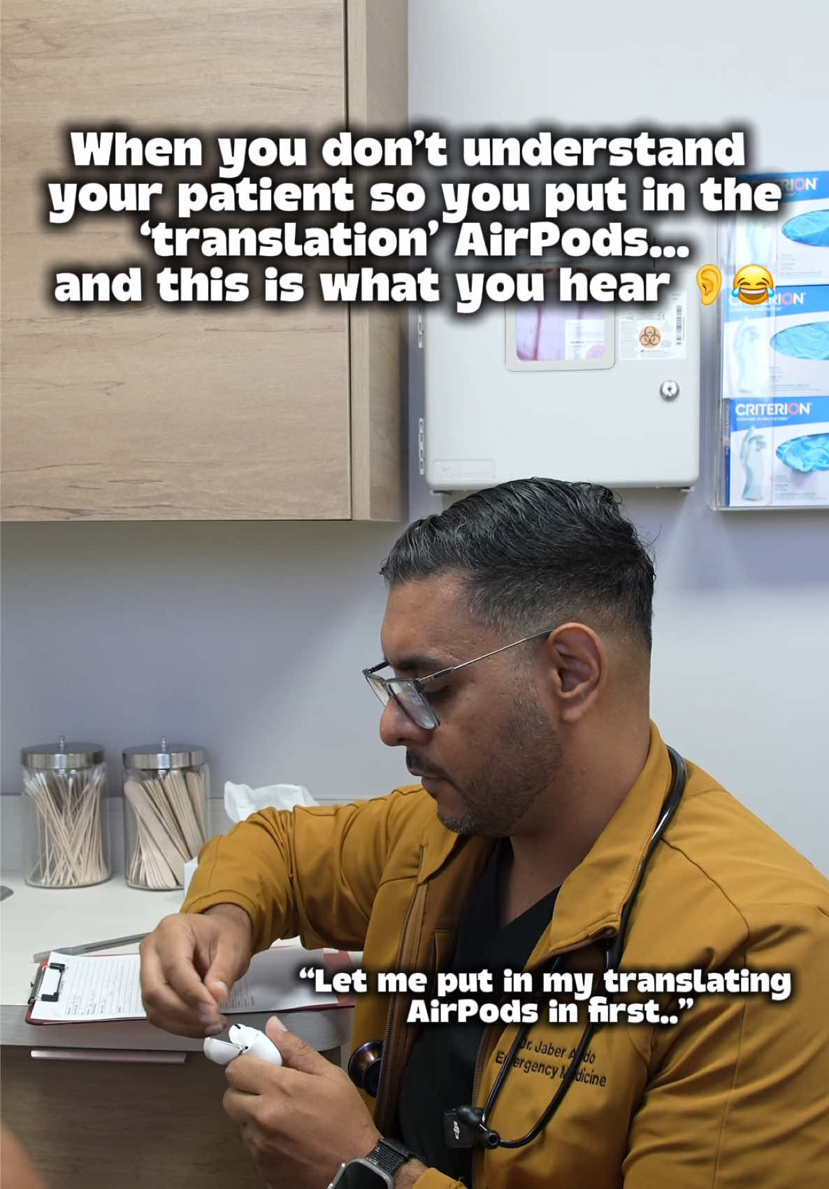 When you try the new translation AirPods and realize… some languages just don’t translate 😂 All love to our patients, we’ll figure it out together 💙 #VitalCare #DetroitDoctors #ClinicHumor #MetroDetroit