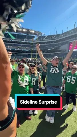 Pretty cool, huh? #eagles #nfl #sidelinesurprise 