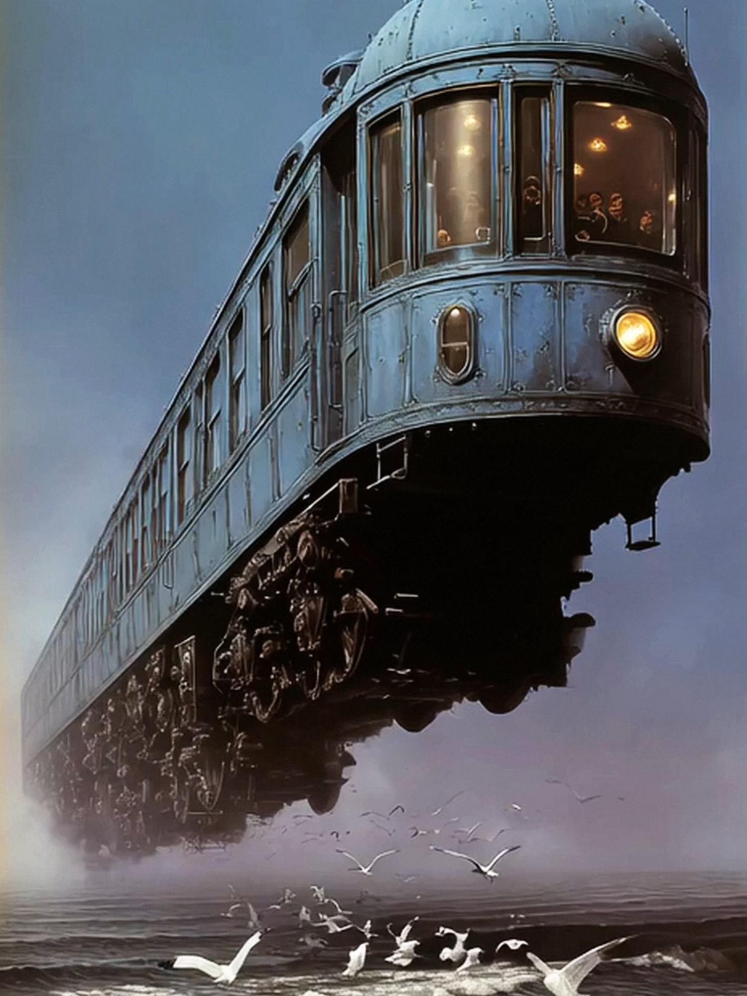 Passengers - The Quiet Ride #abstract #dreamcore #fyp #surreal #imagine #journey #fantasy #following #train #sky