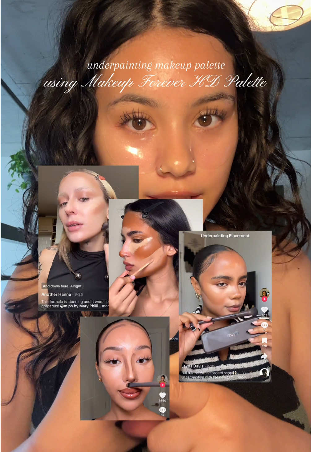 using @MakeUpForEverUSA HD Skin Face Essentials palette to underpaint! mine is in the medium shade❣️ also using: @Huda Beauty easy blur primer + cherry peach powder duo @Caudalie face elixir  @Morphe Cosmetics reminagined brushes @urban decay all night setting spray in the glow finish #underpaintingmakeup #pinterestmakeup #fallglam #fallinspo #curlyhairstyles #mediumskintone #1palettemakeup #makeupforeverhdskin #acnesafemakeup 