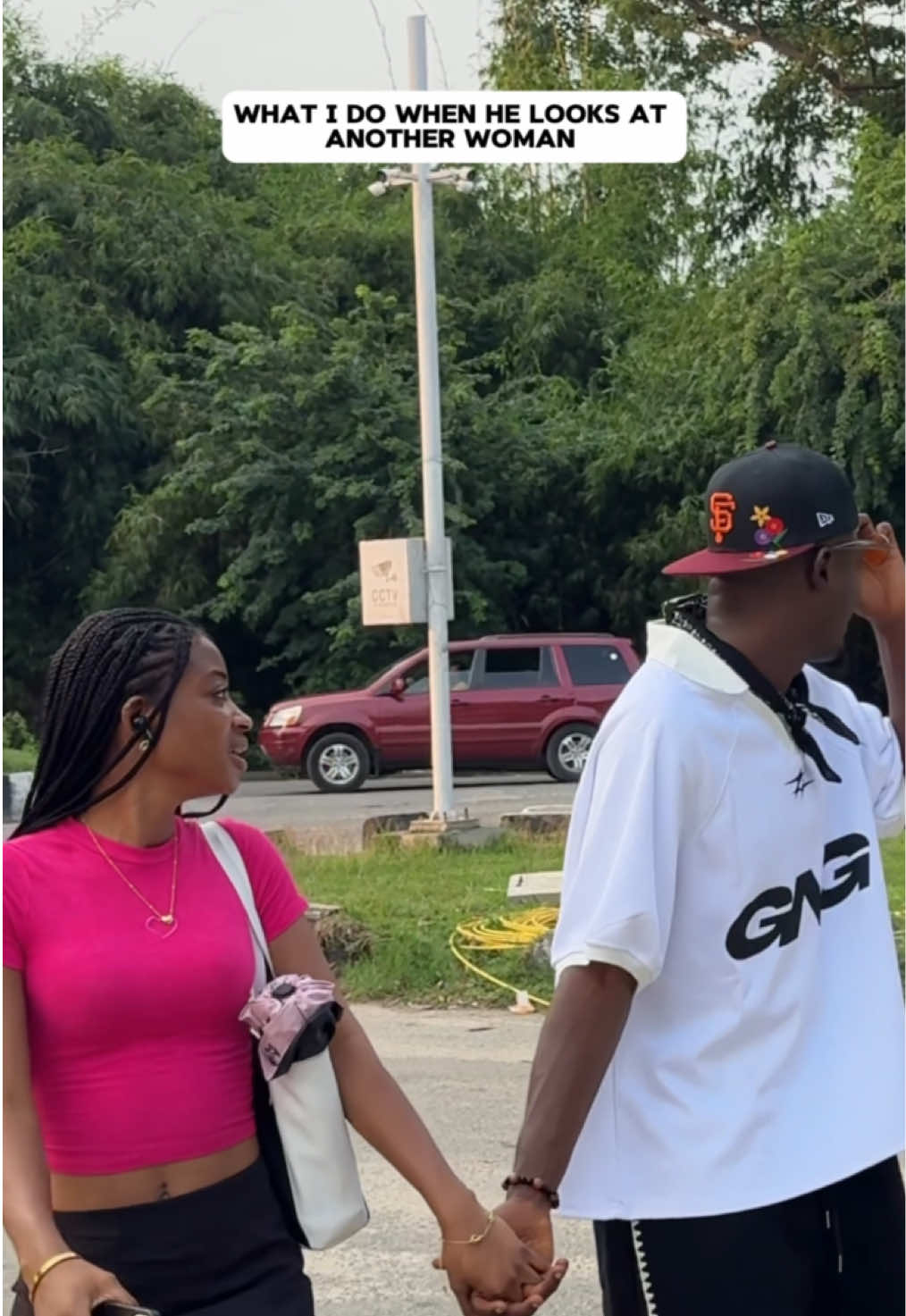 WHAT I DO WHEN HE LOOKS AT ANOTHER WOMAN  W// @Awesome😎✌🏽   @Teetee❤️  #couples #fypシ゚viral🖤tiktok☆♡ #relatable #pov #creatorsearchinsight  