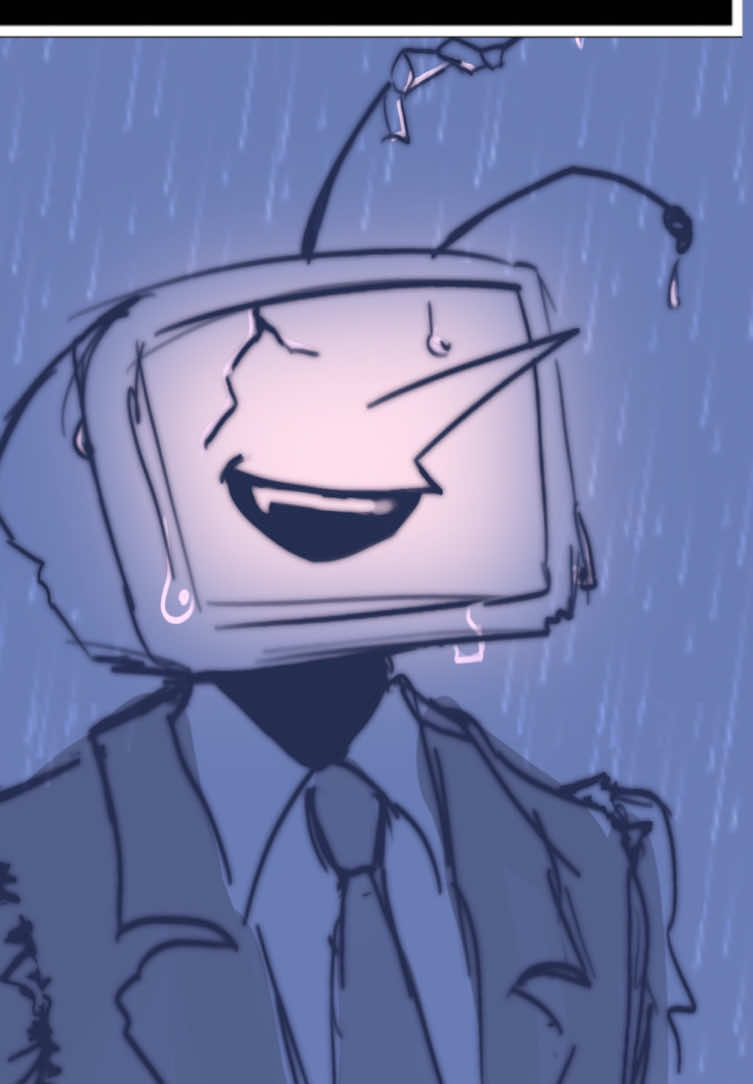 headcanon i got is that the Dremurr and Holidays used to gather together when it rained. (especially the kids who were playing outside). And Tenna, by association, likes the rain. well not anymore i guess. . . . #fanart #deltarune #deltarunefanart #deltarunetenna #fyp 