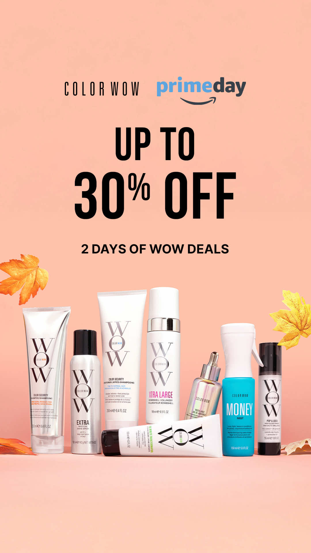 TICK-TOCK! ⏰ Prime Day savings are now live! 🤩 This is the shortest window all year to grab your Color Wow faves—including all the game-changers—for up to 30% off 👏 Don't miss out, deal runs Oct 7th + Oct 8th 🔥 #colorwow #primeday #primedaydeal #haircare 