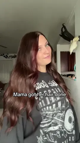 New hair who did?! #fallhair #cherrycolahair #newhair #fyp #MomsofTikTok 