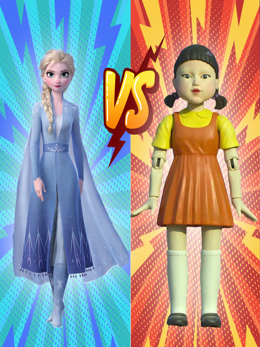 DANCE CHALLENGE : Elsa Frozen vs Squid Game Tiles Hop EDM Rush Remix #DANCECHALLENGE #ElsaFrozen #SquidGame #brainrot  #challenge