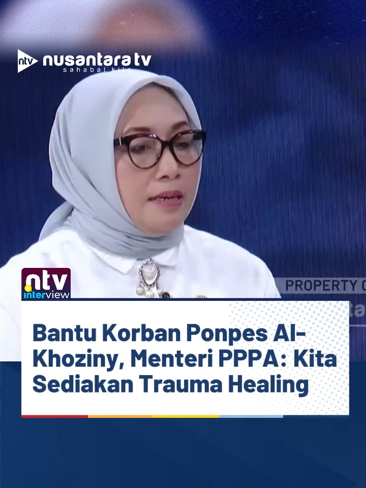 Menteri Pemberdayaan Perempuan dan Perlindungan Anak (PPPA), Arifah Fauzi berkoordinasi dengan dinas terkait di daerah untuk memberikan pemulihan dan rehabilitasi sosial kepada para korban, khususnya anak-anak, pasca-insiden ambruknya bangunan Ponpes Al-Khoziny, Sidoarjo. Kementerian PPPA memastikan bahwa mereka memberikan dukungan trauma healing dan penguatan psikologis kepada korban dan keluarga untuk membantu mereka melewati proses pemulihan secara menyeluruh. -------------------- NRF #PondokPesantren #Ponpes #AlKhoziny #TraumaHealing #nusantaratv #Nusantaratvsahabatkita