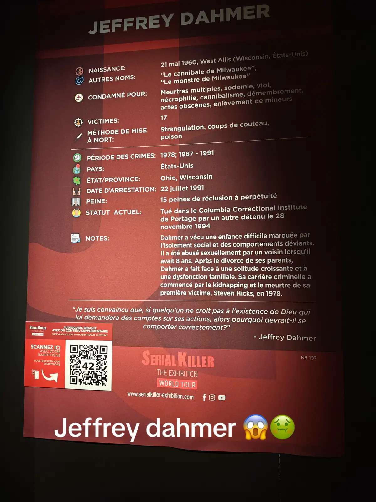 #jeffreydahmer  #truecrimes #expo  #cannibaledemilwaukee 