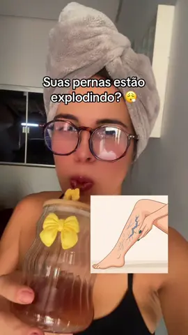 Chá natural, para ajudar a reduzir a aparência dos vasinhos, melhora a circulação e devolve a leveza. ✨ #varizes #pernas #mulher 