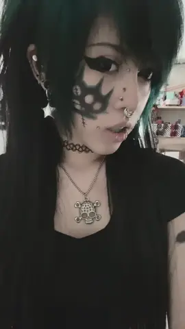 one eye open  #piercing #emo #tattoos #eyevos #fyp 