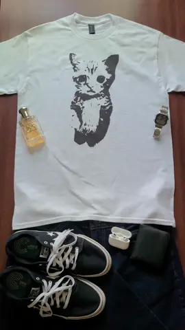 el gato cat tee goes hard #fyp #outfit #fashion #style #cat 