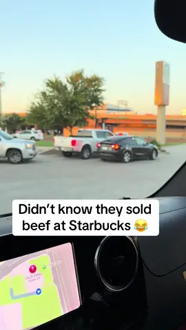 7 in the morning and folks beefing over  a spot in line! And the fact the Tesla had already got into it with the truck in front is crazy work! Next thing you know, the police pulled up asking questions! This is what happens when you don’t get ya coffee before 7 😂💀