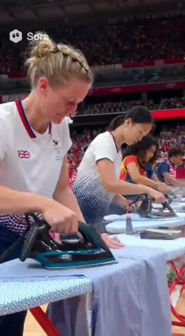Great Britain take Gold in Ironing event #olympics #greatbritain 
