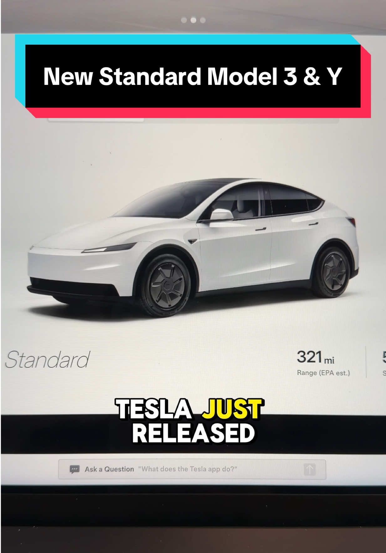 The new Standard Model 3 and Model Y are here! #tesla #model3 #modely #teslanews 