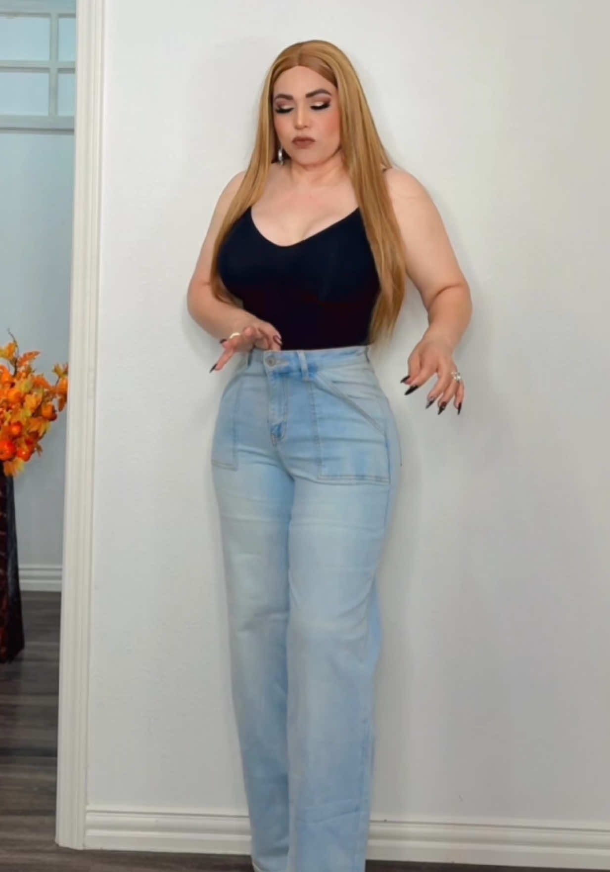 #Magcomsen Wide Leg Jeans for Women High Waisted Straight Leg #Jeans Stretchy #Denim Pants #Baggy with Patch Pockets 2025. 