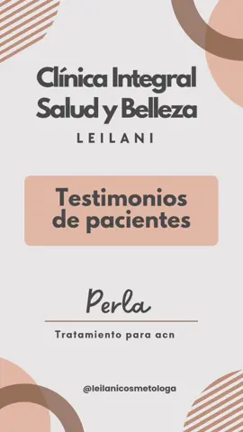 La constancia y el acompañamiento personalizado hacen la diferencia.🙌🏼 Perla confió en nuestro tratamiento y hoy su piel luce más sana, luminosa y libre de brotes. 🌿 📍Clínica Integral Salud y Belleza Leilani 💆‍♀️ Tratamiento especializado para acné #pielsana #acne #acnetreatment #testimonio #skincare 