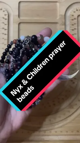 custom prayer beads for Nyx & her children #nyx #hellenic #pagan #prayerbeads #greekgods