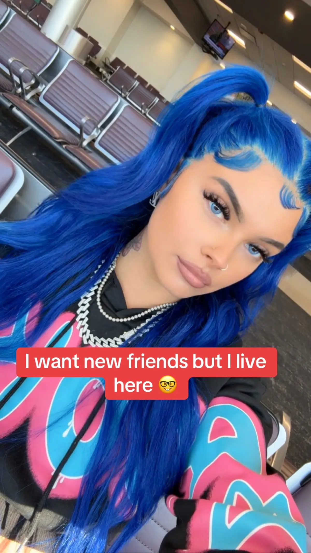 518 😩 you can’t find a friend or a boyfriend here 😂😂  . . #518 #upstateny #trending #bluehair #friends 