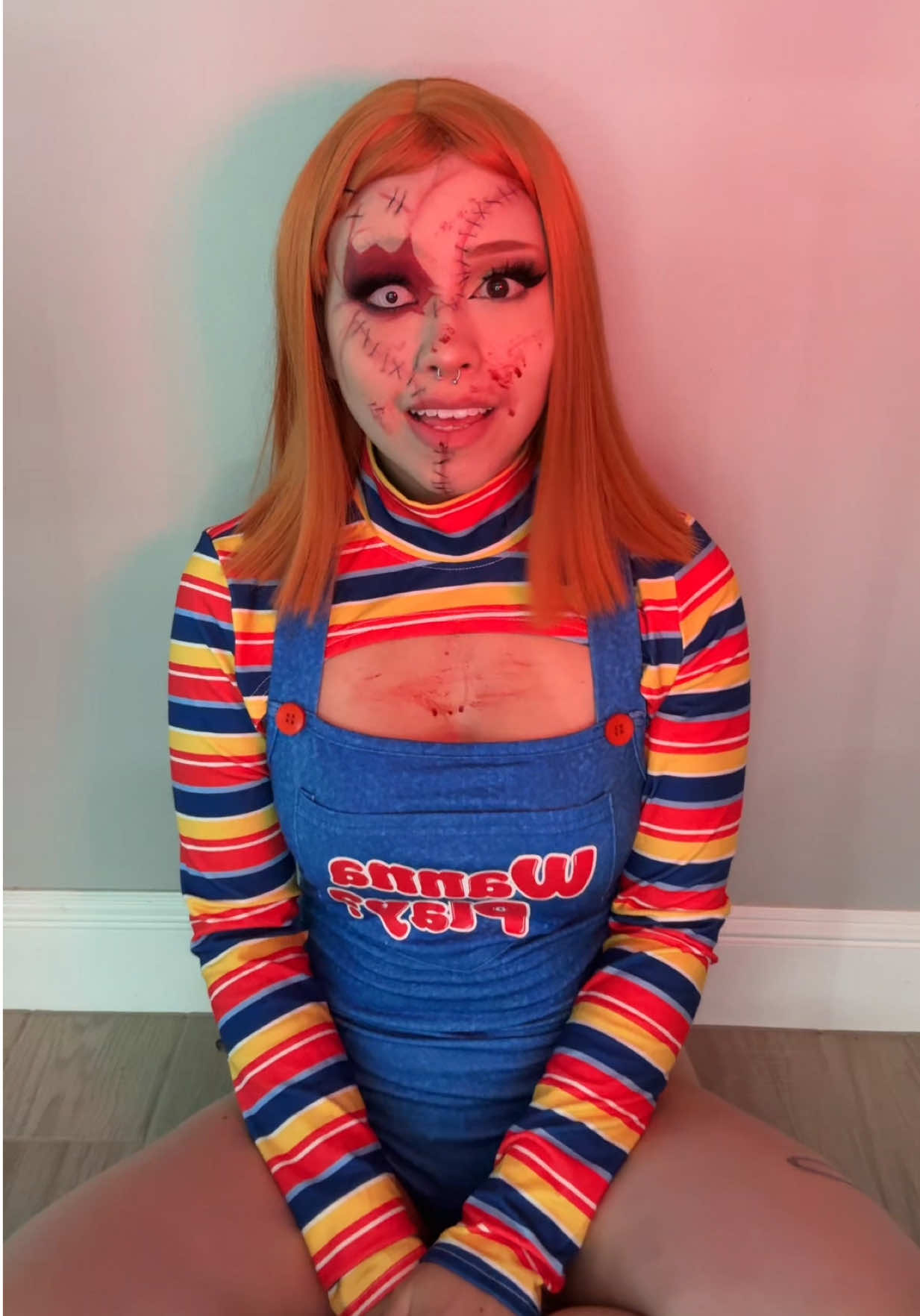 I’ve never cosplayed Chucky before! 🧡🩸 this was fun!! #chucky #chuckycosplay #chuckysfx #chuckymakeup 