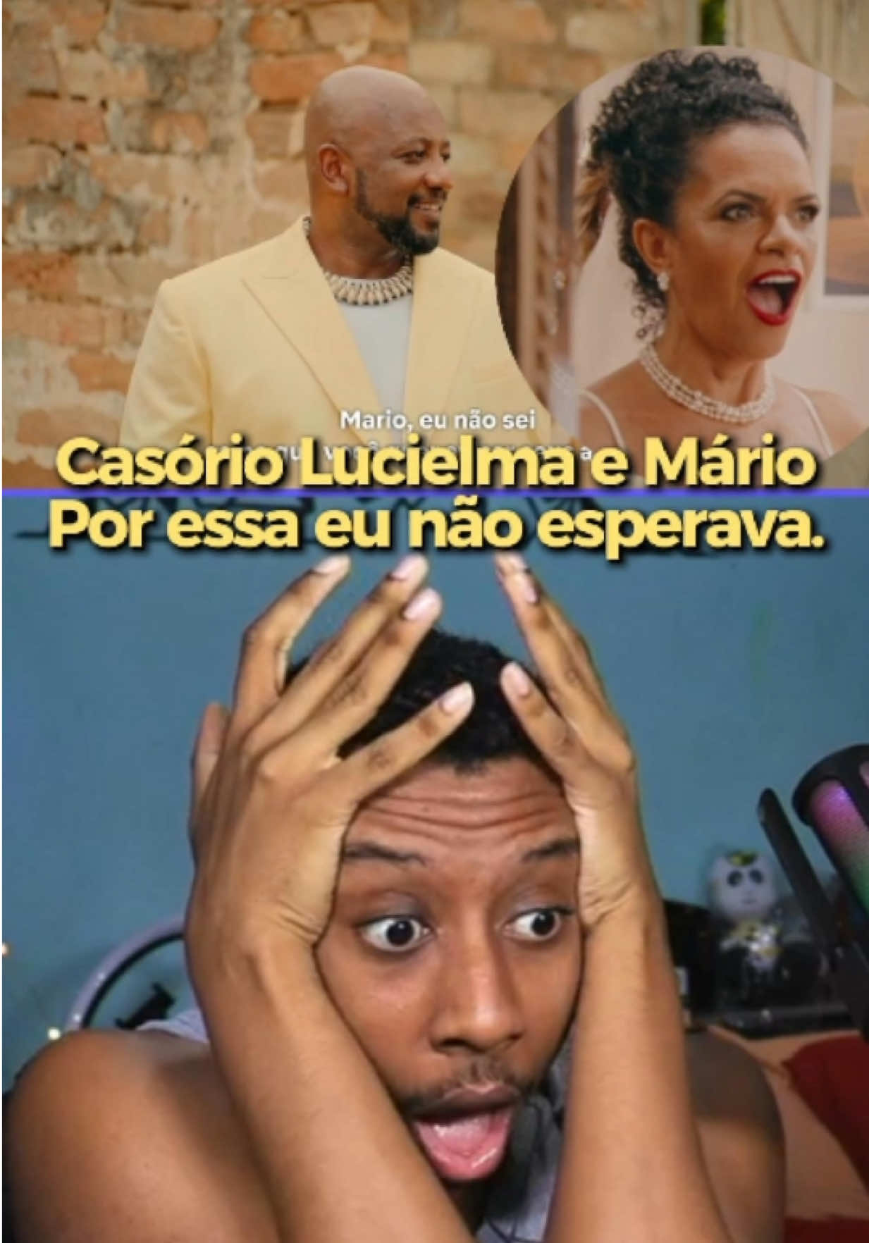 O casamento de Lucielma e Mário Roberto no Casamenro às cegas 50+ foi perfeito, ela fugindo então, maioral. #fyp #realityshow #viraldeos #casamentoascegasbrasil #casal 