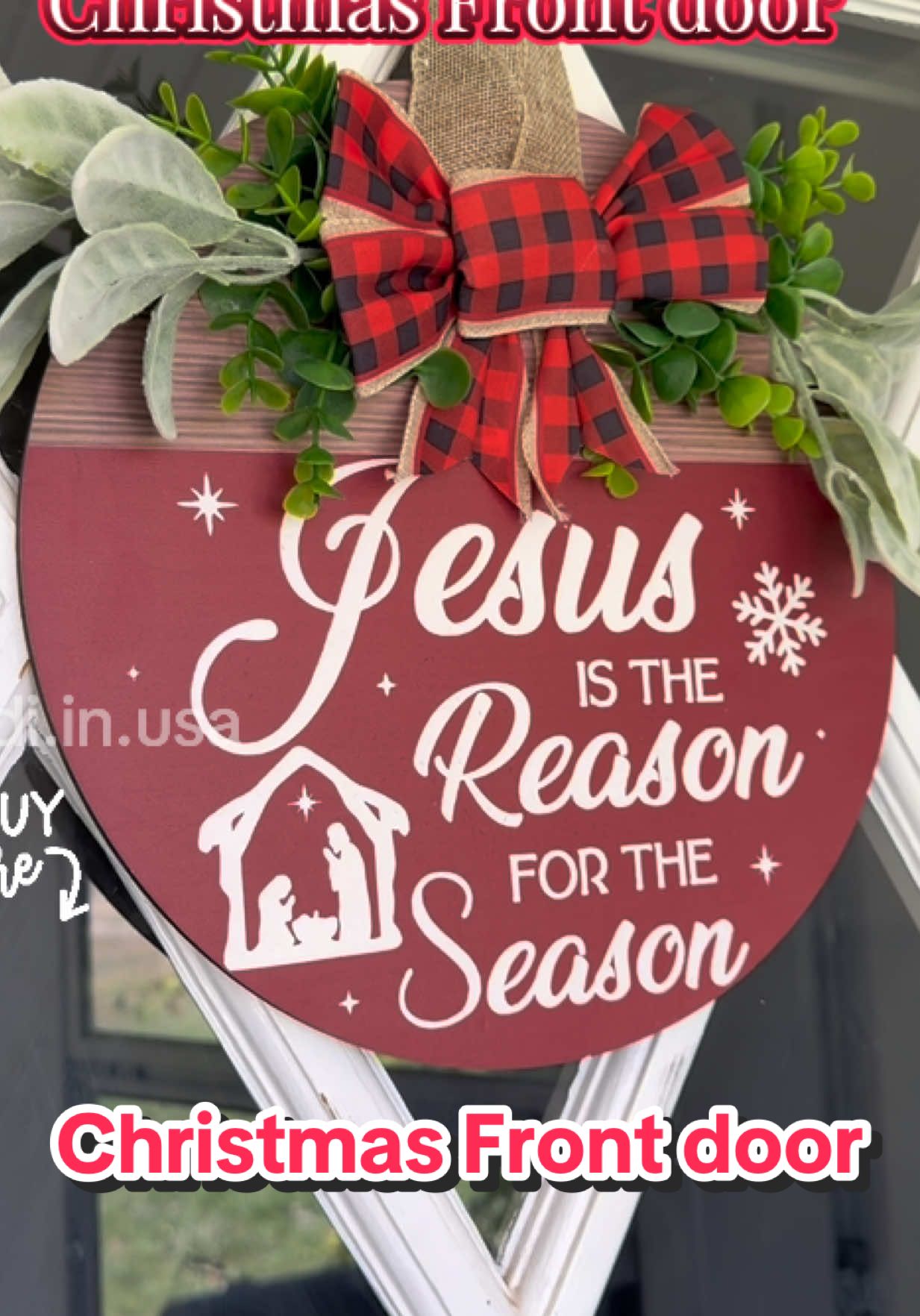 Christma Front Door! #CapCut #christmas #decoration #jesusisthereason #unitedstates 